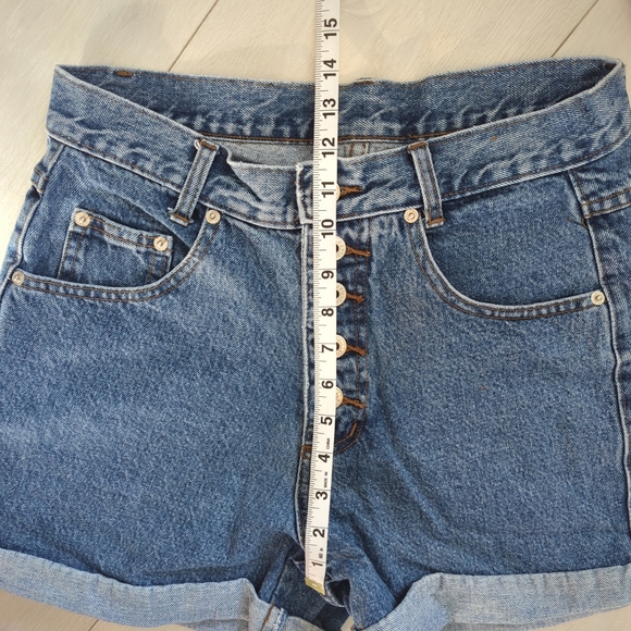 Vintage Button Fly Jean Shorts - Picture 7 of 9